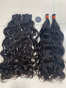 Extensions de cheveux naturels en vrac, ondulations profondes pour tressage, boucles profondes, double trame, cheveux Remy vietnamiens, 100 grammes, colorées - Product Image 5