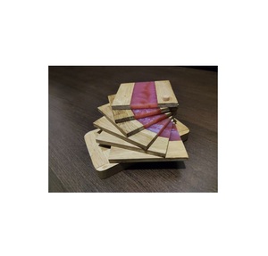 High Quality Home <b>Bar</b> Engraved Wooden & Marble Coaster for Drinks <b>Square</b> Shaped Coasters Top Selling <b>Table</b> Decor Coasters - Product Image 3