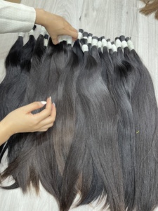 CALIDAD DE LUJO: Extensiones de Cabello Humano Natural Liso Negro Natural Listo para Enviar - Product Image 2