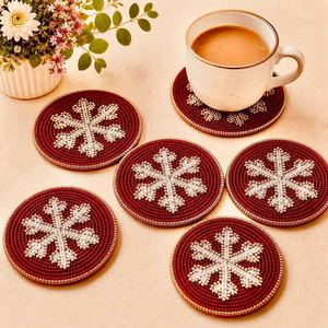 Juego de Posavasos Decorativos Hechos a Mano con Cuentas, Estilo Boho, por Creative Art Zone - Product Image 6