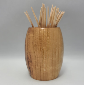 Porta Palillos de Madera Rústico Ecológico Hecho a Mano con Forma de Barril, Accesorio Decorativo para Mesa - Product Image 5