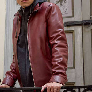 Wholesale Outdoor Use Breathable <b>Winter</b> <b>Leather</b> <b>Jacket</b> Top Selling Cheap Price Latest Design Men <b>Leather</b> <b>Jacket</b> For Sale - Product Image 5