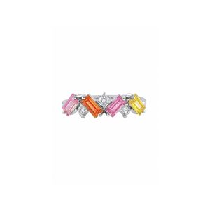 <b>Ruby</b> and Diamond Children's <b>Ring</b> with Prong Setting in 925 Sterling Silver - Product Image 4