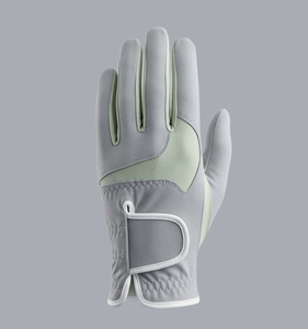Gant de golf pour droitier en PU, antidérapant, fermeture auto-agrippante, unisexe, gris clair avec accents vert menthe, pour homme, pour l'extérieur - Product Image 1
