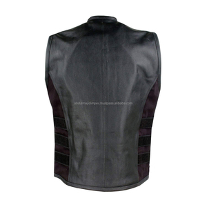 Chaleco vaquero sin mangas de estilo motero para hombre, remache Punk Rock vaquero negro - Product Image 4