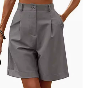 Shorts Casuales de Verano para Mujer, Ligeros y Transpirables, Diseño de Cintura Alta para un Uso Cómodo - Product Image 1