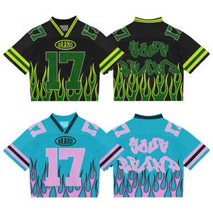 Camiseta de Fútbol Oversize Personalizada de Alta Calidad con Estampado Vintage de Baloncesto y Fútbol Americano al por Mayor - Product Image 5