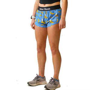 Nouveaux shorts de course tendance pour femmes, imprimé banane, décontractés, 100 % polyester, respirants, séchage rapide, taille haute, logo personnalisé - Product Image 5