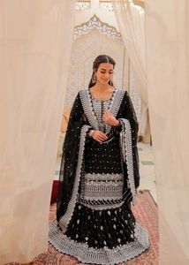 Tenue de soirée moderne pour femmes, robes de soirée, vêtements pakistanais traditionnels en 3 pièces, broderie, design personnalisé - Product Image 6
