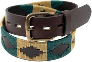 Cinturón de Polo Personalizado de Cuero Genuino con Patrón Tejido de Alta Densidad, Cinturón de Cuero de Vaca de Primera Calidad Direct Bags Case LPB-0108 - Product Image 3