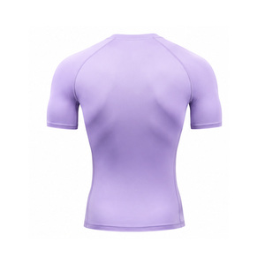 T-shirt de compression personnalisé pour homme, séchage rapide, extensible, pour la gym, le fitness, l'entraînement sportif, sous-vêtement de sport, haut d'entraînement athlétique, fournisseur OEM - Product Image 3
