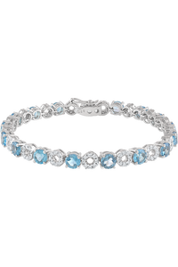 Citrine and Cz <b>Bracelet</b> in 92.5 Sterling Silver KLSB-20434 - Product Image 6