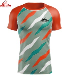 Half Sleeves Premium Quality Breathable Rash Guard-Quick Dry Eco-Friendly Adult Size <b>Men</b> Polyester/Nylon Material Reasonable - Product Image 1