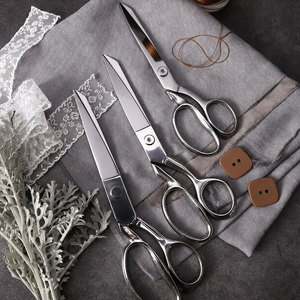 Ciseaux de tailleur industriels en acier inoxydable, cisailles à tissu, outil de couture professionnel pour les usines de vêtements et les ateliers textiles - Product Image 6