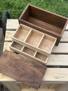 Eco Friendly Solid Wood Jewelry <b>Box</b> Multi Tier Jewelry Organizer with Sliding <b>Drawer</b> Ring Display Earring Holder <b>Storage</b> <b>Box</b> - Product Image 2