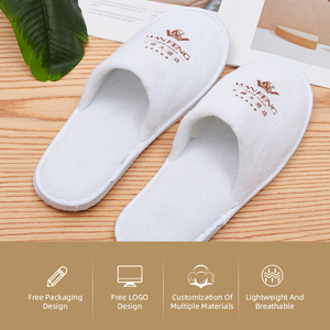 Pantofole di Lusso in Pile di Corallo per Hotel, Suola Spessa Antiscivolo, Punta Chiusa, Calde per Camere d'Albergo, Fornitura per Resort Invernali - Product Image 5