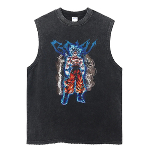 Nouveau T-shirt sans manches pour homme style urbain été 2026, couleur unie, personnalisation des empiècements, 100 % coton - Product Image 1