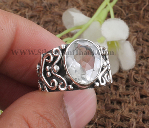 Anillo de Compromiso Art Deco de Cristal Vintage al por Mayor, Plata de Ley 925, Joyería Clásica para Mujer - Product Image 5