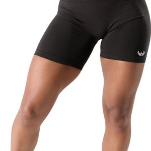 <b>Womens</b> Jet <b>Black</b> High Waist Gymwear <b>Shorts</b> Compression Stretch Workout Fitness Training Yoga Seamless Activewear Performance - Product Image 6