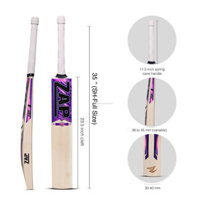 ZAP SPORTS Batte de cricket en saule du Cachemire à poignée arrondie - Légère, épaisseur 13-16 mm, 2,6 lb, Taille 3 - Product Image 6