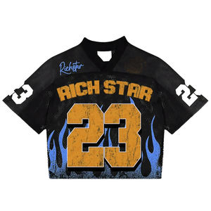 Camisetas Deportivas de Fútbol Americano para Hombre, de Alta Calidad, Nueva Llegada, al por Mayor, con Parches Bordados Personalizados, Manga Corta - Product Image 1