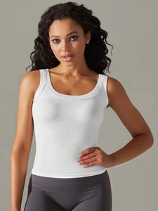 Custom Colors Women Gym Tank <b>Top</b> Seamless Sleeveless Fitness Workout Yoga <b>Top</b> Stretch Activewear Custom Logo Wholesale Supplier - Product Image 6