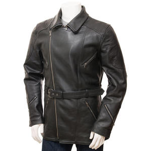 Vestes en cuir pour hommes, personnalisées, 100% cuir véritable, de haute qualité, imperméables, coupe-vent, style bomber, pour le printemps, chaudes et confortables - Product Image 5