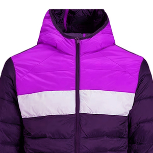 Full Zip Cold Weather Lightweight Outerwear Warm Custom Design Casual Cotton Filled Nylon Polyester Padded Winter Jackets Hooded - Product Image 2