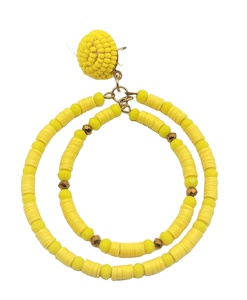 New Arrival Multicolor SequinsผสมลูกปัดDrop Hoopต่างหูเครื่องประดับของขวัญพิเศษสำหรับคริสต์มาสขายส่ง - Product Image 1