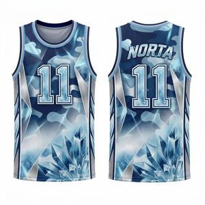 เสื้อกีฬาบาสเก็ตบอล Sunset Horizon สีแดงส้มไล่เฉดแบบ Sublimated ผ้าโพลีเอสเตอร์เนื้อนุ่ม อุปกรณ์กีฬาสำหรับทีม - Product Image 4
