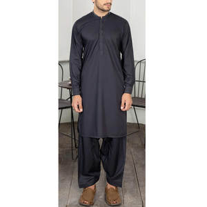 Vêtements islamiques en polyester sans plis, service OEM, costume Bandhgala fabriqué au Pakistan, nouveau shalwar kameez formel pour homme, haute qualité - Product Image 1