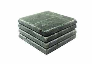 Premium <b>Marble</b> <b>Coaster</b> Set of 4 Pieces Natural Stone Finish with Cork Backing Absorbent Drink <b>Coasters</b> for Home Decor - Product Image 2