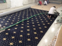 Tapis moderne de grande taille en laine de luxe fait main avec motif abstrait, envers en latex, respectueux de l'environnement, sur mesure pour salon