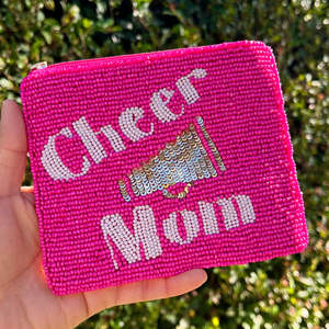 Cute Handmade Beaded Hip Hop Cheer Coin Purse Embroidery Zipper Pouch Sequin Work Large Soft <b>Small</b> <b>Wallet</b> Gift Bag Unisex Sports - Product Image 3