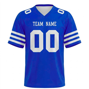 Camiseta de Fútbol Americano Personalizada para Hombre, Transpirable, de Secado Rápido, Manga Corta, Uniforme Deportivo con Logotipo Personalizado - Product Image 4