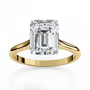 แหวนเพชรทรงบริลเลียนต์คลาสสิก AMBER JEWELS T-1209 ทองคำแท้ 18K ชุบโรเดียม รับรองโดย IGI ตัวเรือนแบบหนามเตย - Product Image 1