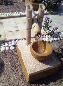 Handcrafted Marble Fountain with Intricately Carved Floral Design Decorative Water Feature for Garden Courtyard Patio <b>Landscape</b> - Product Image 3