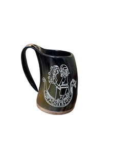 Jarra de Cuerno Natural de Alta Calidad, Estilo Medieval Vikingo, para Bebidas, Ideal para Fiestas - Product Image 4