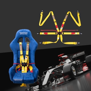 เข็มขัดนิรภัยสำหรับแข่งรถ SPORT PLUS 3 ได้รับการรับรองจาก FIA ขนาด 50 มม. 2 นิ้ว พร้อมสายรัดไหล่แบบ Velcro สำหรับยึดติด - Product Image 2