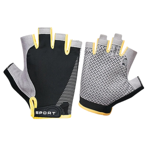 Low MOQ Quick Dry Breathable Half Finger Polyester Lace-<b>Up</b> Closure Outdoor Weightlifting Gloves for Bodybuilding Gym Use - Product Image 6