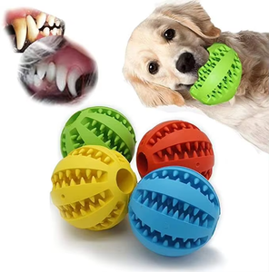 Pelota de Juguete para Mascotas, Duradera, de Goma Suave, No Tóxica, Juguete para Masticar, Limpieza de Dientes, Dispensador Lento de Comida, Pelota Interactiva para Perros - Product Image 4