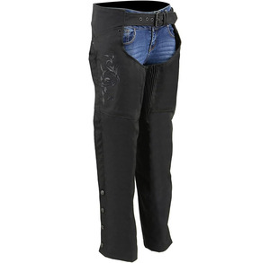 Samroz Sports Premium <b>Leather</b> Seamless Fusing Full Sleeve Front Logo Motorcycle Riding <b>Chaps</b> for Women Bikers All Seasons - Product Image 5