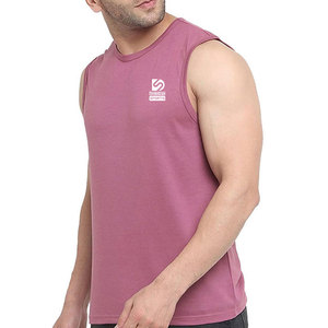 เสื้อกล้ามถักแบบสั่งทำพิเศษ ระบายอากาศได้ดี แห้งเร็ว เป็นมิตรกับสิ่งแวดล้อม ผลิตจากผ้าฝ้าย 100% สำหรับผู้ชาย ใส่ออกกำลังกายที่ยิม - Product Image 4