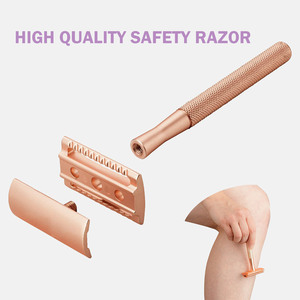Safety <b>Razor</b> Stainless Steel Double Edge Safety <b>Razor</b> Men Metal Reusable <b>Razor</b> Stand Metal <b>Razor</b> <b>Blades</b> Man Latest New Design - Product Image 6