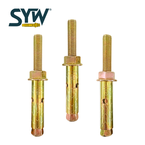 Ancrage de manchon à tête hexagonale SYW 1/2 "X 5" de haute qualité/prise murale/boulon d'expansion-attaches sécurisées en acier zingué jaune - Product Image 3