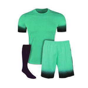 Ensemble de maillots de football personnalisés, uniforme de football vert et noir, vêtements d'entraînement d'équipe - Product Image 1