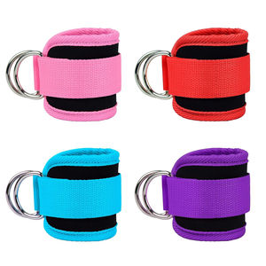 ANKLE DOUBLE RING STRAPS Breathable Foldable Portable Heavy Duty <b>Thigh</b> Leg Pulley Lifting <b>Padded</b> Cable Attachment Gym Weight - Product Image 5