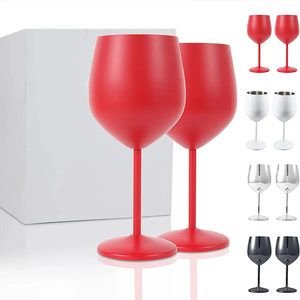 Verres à vin 2025 en acier inoxydable 500 ml – Gobelets, articles de bar, ustensiles de cuisine – Or rose, champagne, cuivre, argent – Chopes à bière en métal - Product Image 2
