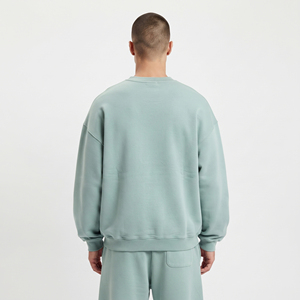 Ensemble de survêtement deux pièces pour homme en molleton premium, coupe oversize, épaules tombantes, épais, décontracté, 100% coton - Product Image 2