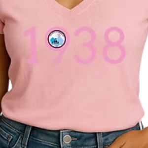 Camiseta Gráfica Rosa con Cuello en V para Mujer, Estilo Casual, Urbano, Cómodo, Suave, Ropa de Moda para Uso Diario - Product Image 5